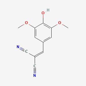 molecular formula C12H10N2O3 B3337239 2-[(4-Hydroxy-3,5-dimethoxyphenyl)methylidene]propanedinitrile CAS No. 59832-13-2
