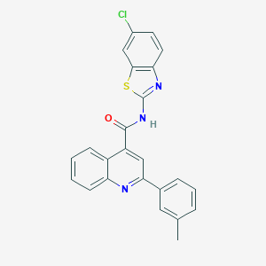 molecular formula C24H16ClN3OS B333724 N-(6-chloro-1,3-benzothiazol-2-yl)-2-(3-methylphenyl)quinoline-4-carboxamide 