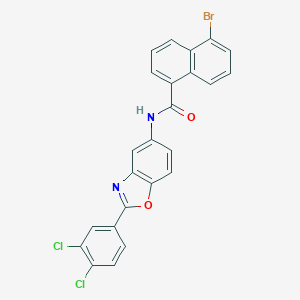 molecular formula C24H13BrCl2N2O2 B333726 5-bromo-N-[2-(3,4-dichlorophenyl)-1,3-benzoxazol-5-yl]naphthalene-1-carboxamide 