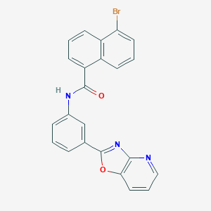 molecular formula C23H14BrN3O2 B333727 5-bromo-N-[3-([1,3]oxazolo[4,5-b]pyridin-2-yl)phenyl]naphthalene-1-carboxamide 