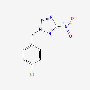 molecular formula C9H7ClN4O2 B3337287 1-(4-chlorobenzyl)-3-nitro-1H-1,2,4-triazole CAS No. 610255-47-5