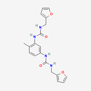 molecular formula C19H20N4O4 B3337295 Urea, N,N''-(4-methyl-1,3-phenylene)bis[N'-(2-furanylmethyl)- CAS No. 61190-76-9