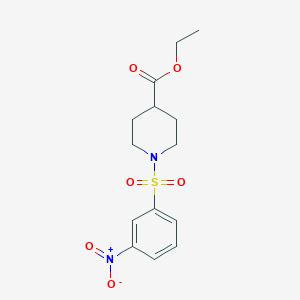 molecular formula C14H18N2O6S B3337320 Ethyl 1-[(3-nitrophenyl)sulfonyl]piperidine-4-carboxylate CAS No. 625106-78-7
