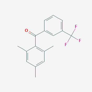 molecular formula C17H15F3O B3337346 Methanone, [3-(trifluoromethyl)phenyl](2,4,6-trimethylphenyl)- CAS No. 62646-20-2