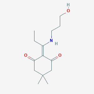 molecular formula C14H23NO3 B333735 2-[1-(3-hydroxypropylamino)propylidene]-5,5-dimethylcyclohexane-1,3-dione 