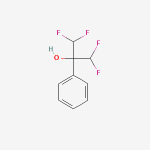 molecular formula C9H8F4O B3337380 1,1,3,3-Tetrafluoro-2-phenylpropan-2-ol CAS No. 6302-09-6