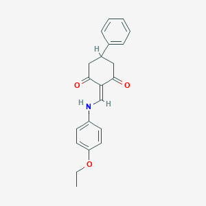 molecular formula C21H21NO3 B333739 2-[(4-ethoxyanilino)methylidene]-5-phenylcyclohexane-1,3-dione 