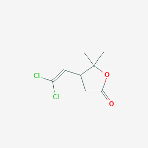 molecular formula C8H10Cl2O2 B3337397 4-(2,2-Dichloroethenyl)-5,5-dimethyloxolan-2-one CAS No. 63142-59-6