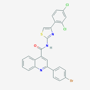 molecular formula C25H14BrCl2N3OS B333740 2-(4-bromophenyl)-N-[4-(2,4-dichlorophenyl)-1,3-thiazol-2-yl]quinoline-4-carboxamide 