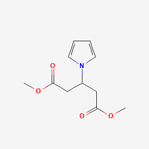molecular formula C11H15NO4 B3337418 Dimethyl 3-(1h-pyrrol-1-yl)pentanedioate CAS No. 63547-63-7