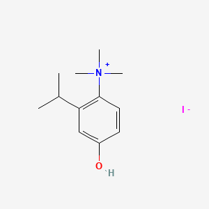 molecular formula C12H20INO B3337438 AMMONIUM, (4-HYDROXY-o-CUMENYL)TRIMETHYL-, IODIDE CAS No. 63981-93-1