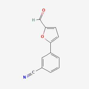 molecular formula C12H7NO2 B3337453 3-(5-Formylfuran-2-yl)benzonitrile CAS No. 647023-96-9