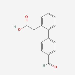 molecular formula C15H12O3 B3337494 (4'-Formyl-biphenyl-2-yl)-acetic acid CAS No. 669713-88-6