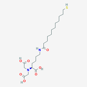 molecular formula C22H40N2O7S B3337517 N~2~,N~2~-Bis(carboxymethyl)-N~6~-(12-sulfanyldodecanoyl)-L-lysine CAS No. 681239-95-2