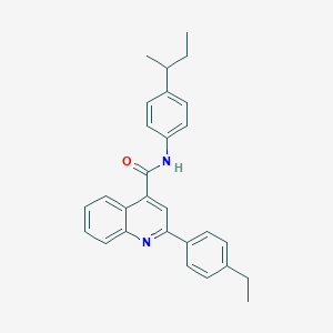 molecular formula C28H28N2O B333752 N-(4-sec-butylphenyl)-2-(4-ethylphenyl)-4-quinolinecarboxamide 