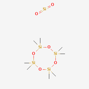 molecular formula C8H24O6Si5 B3337528 Cyclotetrasiloxane, octamethyl-, reaction products with silica CAS No. 68583-49-3