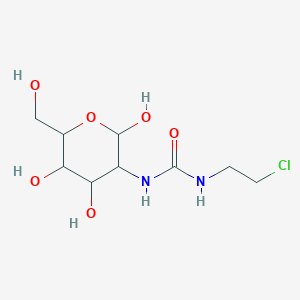 molecular formula C9H17ClN2O6 B3337530 1-(2-Chloroethyl)-3-[2,4,5-trihydroxy-6-(hydroxymethyl)oxan-3-yl]urea CAS No. 68742-89-2
