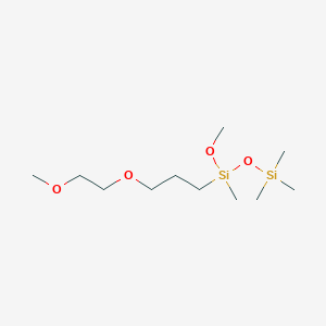 molecular formula C11H28O4Si2 B3337536 Methoxy-[3-(2-methoxyethoxy)propyl]-methyl-trimethylsilyloxysilane CAS No. 68937-54-2