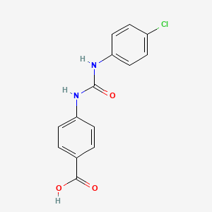 molecular formula C14H11ClN2O3 B3337553 4-[(4-chlorophenyl)carbamoylamino]benzoic Acid CAS No. 69194-85-0
