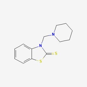 molecular formula C13H16N2S2 B3337567 3-(Piperidinomethyl)-2-benzothiazolinethione CAS No. 6957-11-5