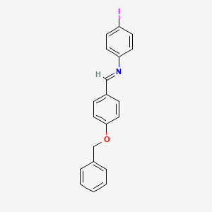N-(4-iodophenyl)-1-(4-phenylmethoxyphenyl)methanimine
