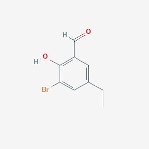 molecular formula C9H9BrO2 B3337582 3-Bromo-5-ethyl-2-hydroxybenzaldehyde CAS No. 708209-58-9