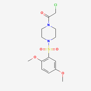 molecular formula C14H19ClN2O5S B3337628 2-Chloro-1-[4-(2,5-dimethoxybenzenesulfonyl)piperazin-1-yl]ethan-1-one CAS No. 717904-71-7
