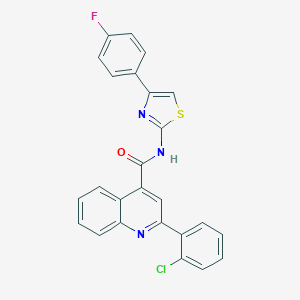 molecular formula C25H15ClFN3OS B333763 2-(2-chlorophenyl)-N-[4-(4-fluorophenyl)-1,3-thiazol-2-yl]quinoline-4-carboxamide 