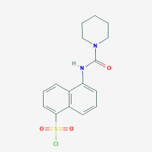 molecular formula C16H17ClN2O3S B3337644 5-(piperidine-1-carbonylamino)naphthalene-1-sulfonyl Chloride CAS No. 728864-81-1