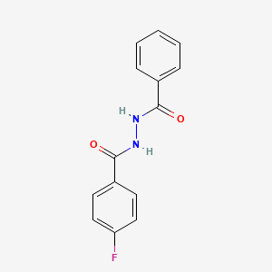 molecular formula C14H11FN2O2 B3337664 BENZOIC ACID, p-FLUORO-, BENZOYLHYDRAZIDE CAS No. 732-95-6
