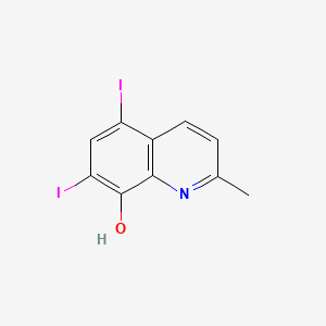 molecular formula C10H7I2NO B3337680 5,7-Diiodo-2-methylquinolin-8-ol CAS No. 7385-90-2