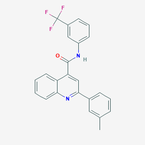 molecular formula C24H17F3N2O B333774 2-(3-methylphenyl)-N-[3-(trifluoromethyl)phenyl]quinoline-4-carboxamide 