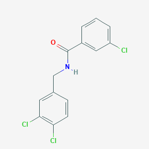 molecular formula C14H10Cl3NO B333783 3-chloro-N-(3,4-dichlorobenzyl)benzamide 