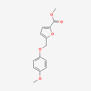 molecular formula C14H14O5 B3337836 Methyl 5-[(4-methoxyphenoxy)methyl]furan-2-carboxylate CAS No. 832737-34-5