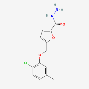 molecular formula C13H13ClN2O3 B3337844 5-[(2-Chloro-5-methylphenoxy)methyl]furan-2-carbohydrazide CAS No. 832737-50-5