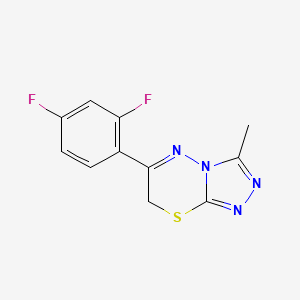 molecular formula C11H8F2N4S B3337850 6-(2,4-difluorophenyl)-3-methyl-7H-[1,2,4]triazolo[3,4-b][1,3,4]thiadiazine CAS No. 832737-52-7