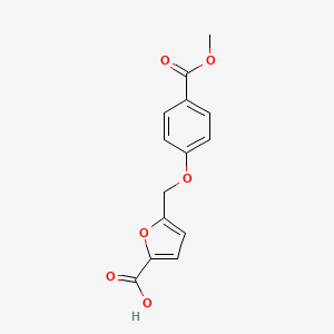 molecular formula C14H12O6 B3337871 5-{[4-(Methoxycarbonyl)phenoxy]methyl}furan-2-carboxylic acid CAS No. 832737-69-6