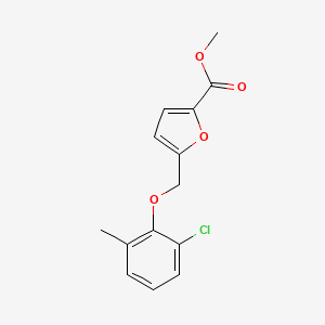 molecular formula C14H13ClO4 B3337880 Methyl 5-((2-chloro-6-methylphenoxy)methyl)furan-2-carboxylate CAS No. 832737-75-4