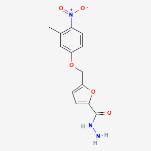 molecular formula C13H13N3O5 B3337886 5-[(3-Methyl-4-nitrophenoxy)methyl]furan-2-carbohydrazide CAS No. 832737-79-8