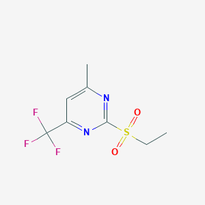 molecular formula C8H9F3N2O2S B3337901 2-(Ethylsulfonyl)-4-methyl-6-(trifluoromethyl)pyrimidine CAS No. 832737-86-7