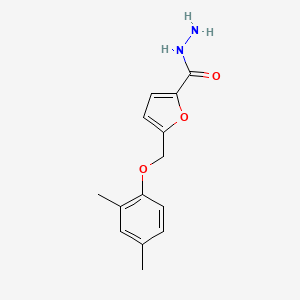 molecular formula C14H16N2O3 B3337914 5-[(2,4-Dimethylphenoxy)methyl]furan-2-carbohydrazide CAS No. 832737-99-2