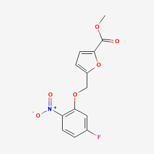molecular formula C13H10FNO6 B3337942 Methyl 5-[(5-fluoro-2-nitrophenoxy)methyl]furan-2-carboxylate CAS No. 832739-23-8