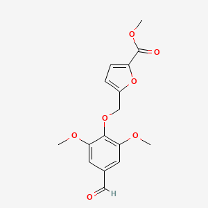 molecular formula C16H16O7 B3337949 Methyl 5-((4-formyl-2,6-dimethoxyphenoxy)methyl)furan-2-carboxylate CAS No. 832739-33-0