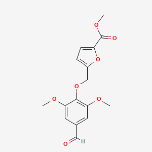 molecular formula C16H16O7 B3337949 5-((4-甲酰基-2,6-二甲氧基苯氧基)甲基)呋喃-2-甲酸甲酯 CAS No. 832739-33-0