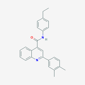 molecular formula C26H24N2O B333796 2-(3,4-dimethylphenyl)-N-(4-ethylphenyl)quinoline-4-carboxamide 