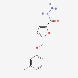 molecular formula C13H14N2O3 B3337965 5-[(3-Methylphenoxy)methyl]furan-2-carbohydrazide CAS No. 832739-61-4
