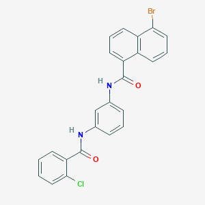 molecular formula C24H16BrClN2O2 B333799 5-bromo-N-{3-[(2-chlorobenzoyl)amino]phenyl}-1-naphthamide 