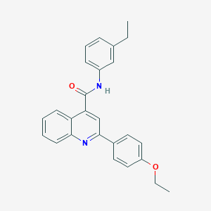 molecular formula C26H24N2O2 B333800 2-(4-ethoxyphenyl)-N-(3-ethylphenyl)quinoline-4-carboxamide 