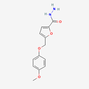 molecular formula C13H14N2O4 B3338005 5-[(4-Methoxyphenoxy)methyl]furan-2-carbohydrazide CAS No. 832740-28-0