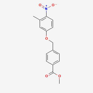 molecular formula C16H15NO5 B3338016 Methyl 4-[(3-methyl-4-nitrophenoxy)methyl]benzoate CAS No. 832740-32-6
